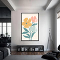 Artronauts Glass Print S | 72x46 cm | 28.3"x18.1" / Black Soft Garden Harmony– Bohemian Tempered Glass Wall Art