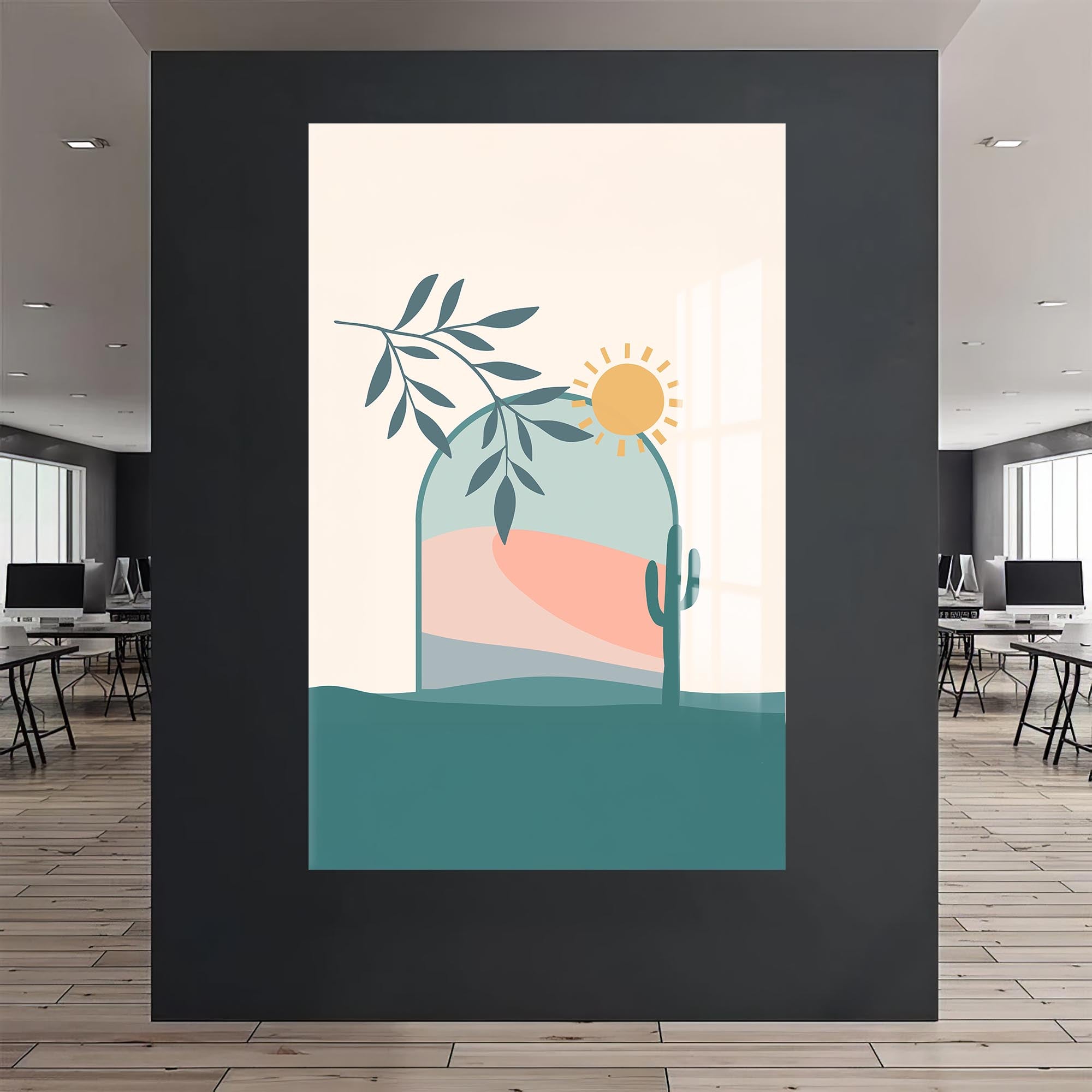 Desert Archscape– Bohemian Tempered Glass Wall Art