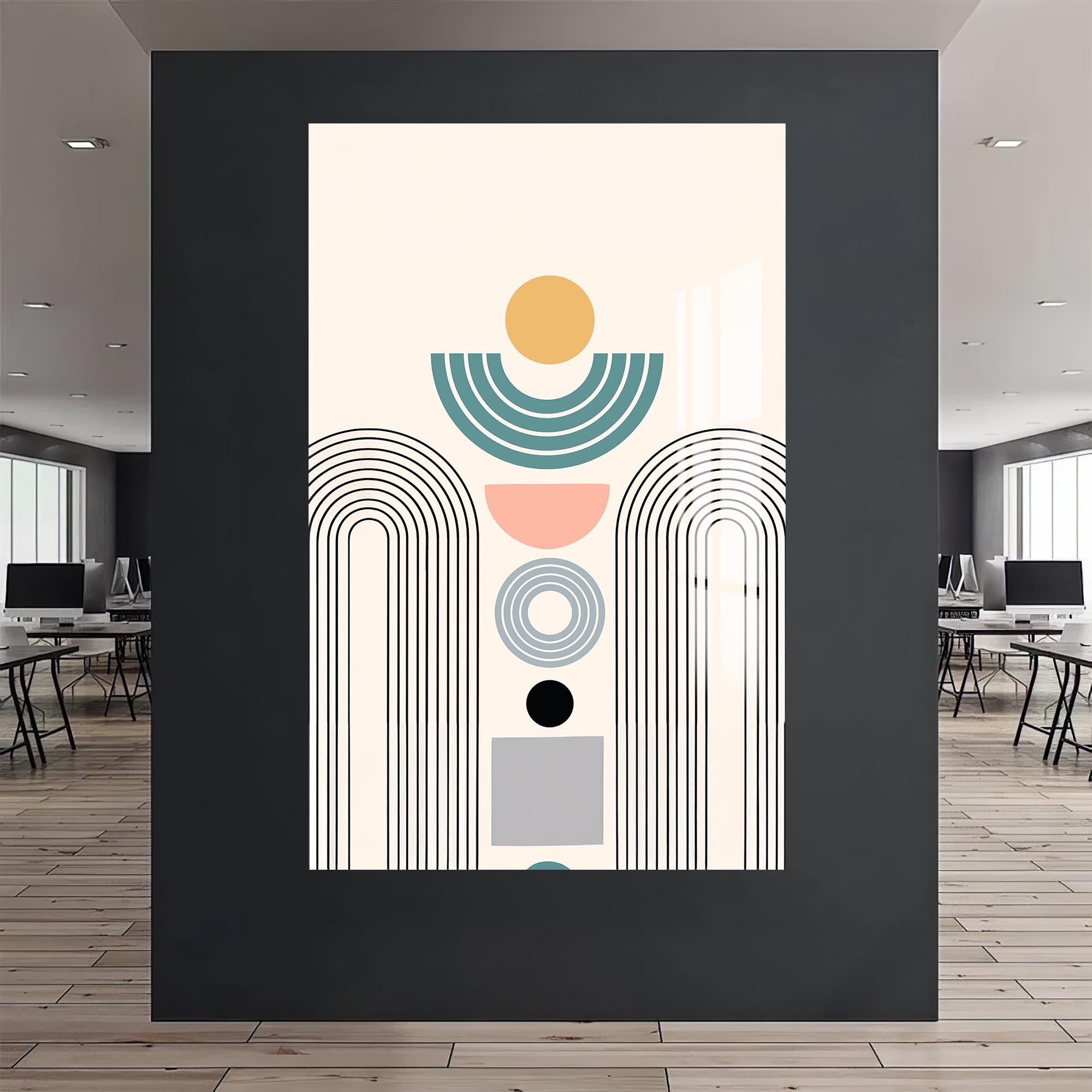 Solar Geometry– Bohemian Tempered Glass Wall Art