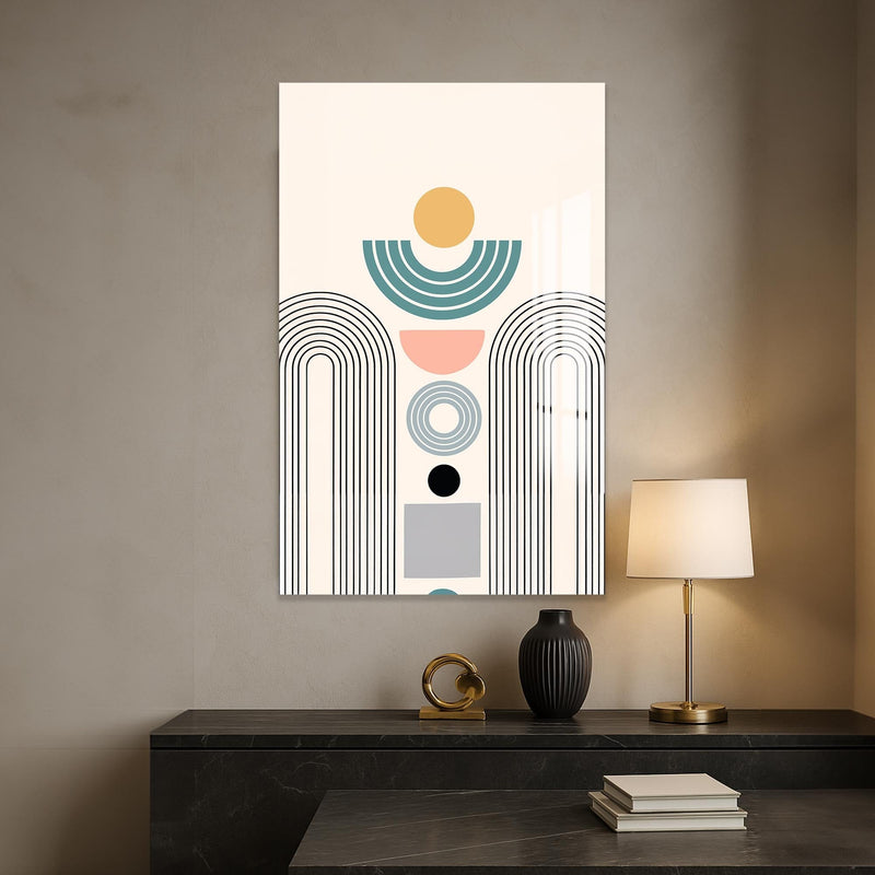 Artronauts Glass Print Solar Geometry– Bohemian Tempered Glass Wall Art