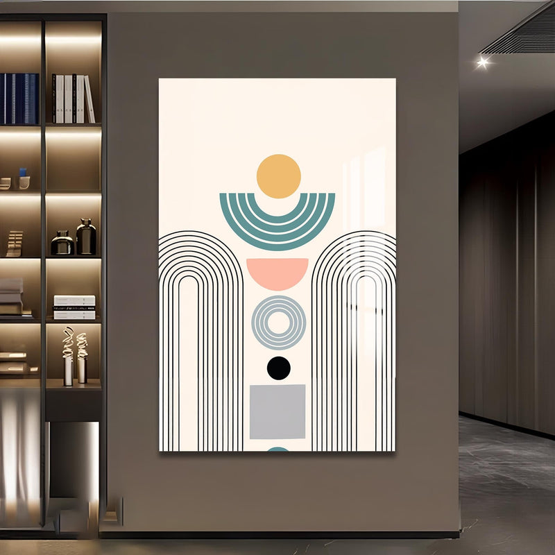 Artronauts Glass Print Solar Geometry– Bohemian Tempered Glass Wall Art