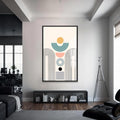 Artronauts Glass Print S | 72x46 cm | 28.3"x18.1" / Black Solar Geometry– Bohemian Tempered Glass Wall Art