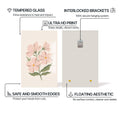Artronauts Glass Print Blush Wildflower– Bohemian Tempered Glass Wall Art