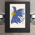 Artronauts Glass Print Blue Lily Poise– Bohemian Tempered Glass Wall Art