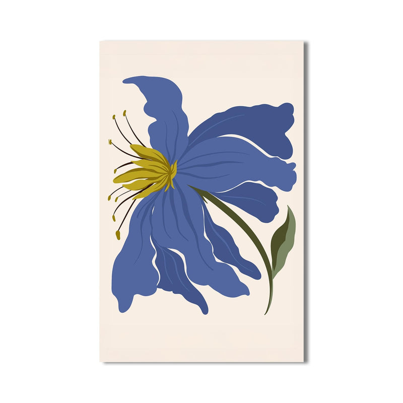 Artronauts Glass Print Blue Lily Poise– Bohemian Tempered Glass Wall Art