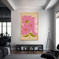 Artronauts Glass Print Pink Cosmos Bloom– Bohemian Tempered Glass Wall Art