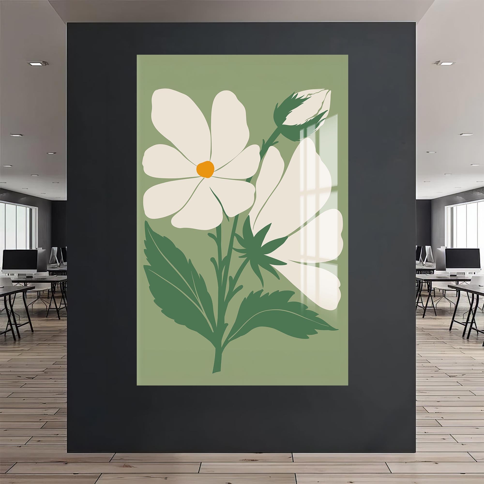 Artronauts Glass Print Sage Botanical Calm– Bohemian Tempered Glass Wall Art