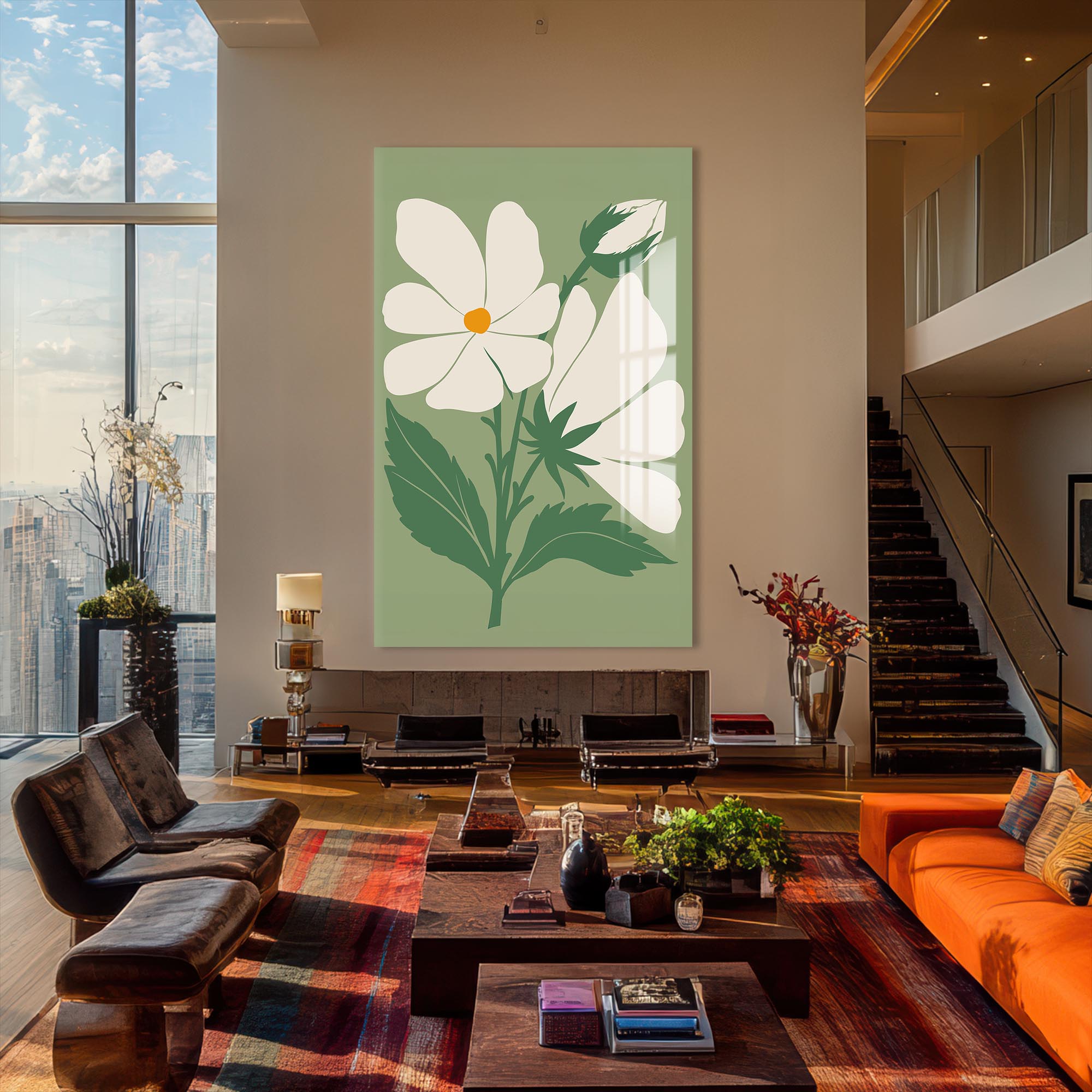 Artronauts Glass Print Sage Botanical Calm– Bohemian Tempered Glass Wall Art