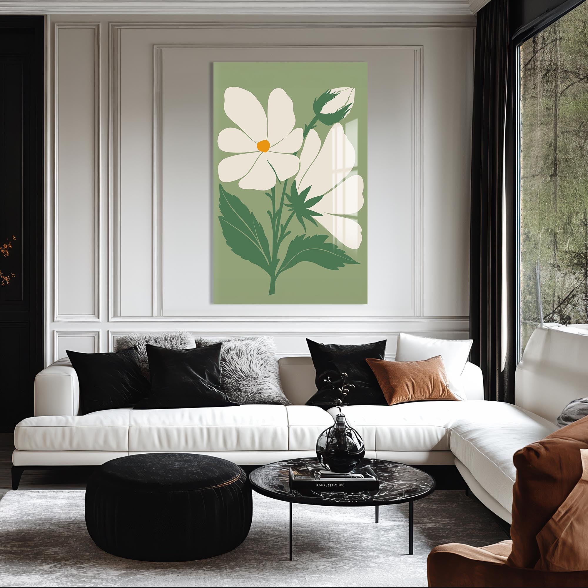 Artronauts Glass Print Sage Botanical Calm– Bohemian Tempered Glass Wall Art