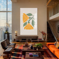 Artronauts Glass Print Golden Botanical Duo– Bohemian Tempered Glass Wall Art
