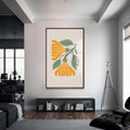 Artronauts Glass Print S | 72x46 cm | 28.3"x18.1" / Walnut Golden Botanical Duo– Bohemian Tempered Glass Wall Art
