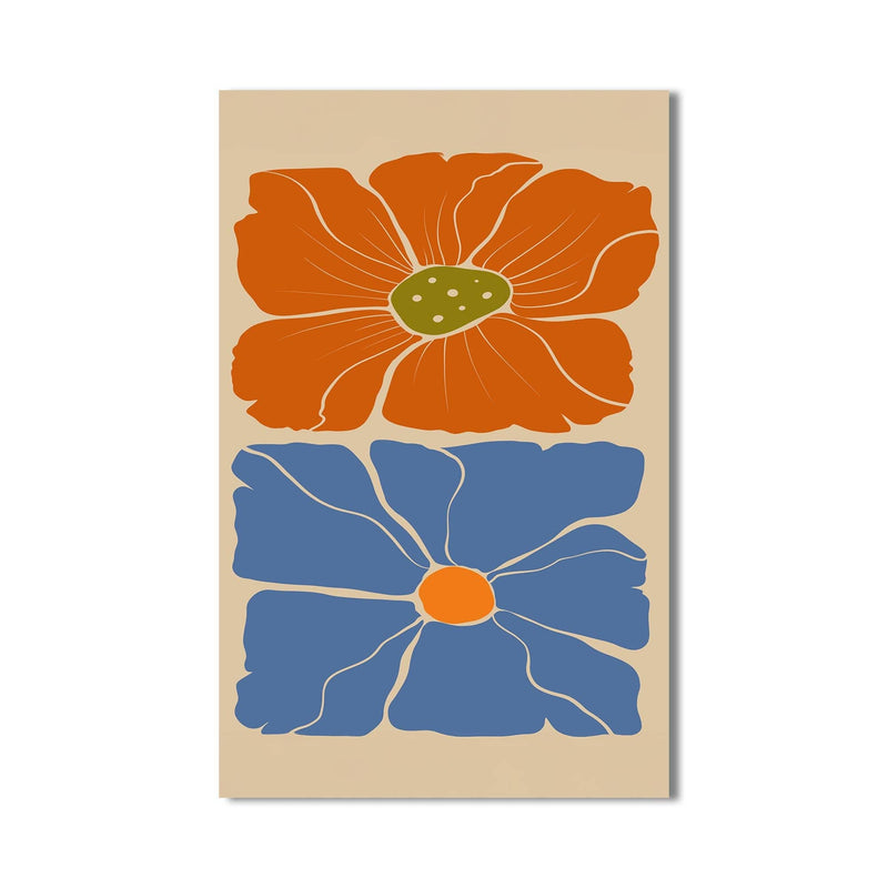 Artronauts Glass Print Retro Bloom Contrast– Bohemian Tempered Glass Wall Art