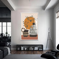 Artronauts Glass Print S | 72x46 cm | 28.3"x18.1" / White Sunlit Vessels– Bohemian Tempered Glass Wall Art
