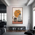Artronauts Glass Print S | 72x46 cm | 28.3"x18.1" / Walnut Sunlit Vessels– Bohemian Tempered Glass Wall Art