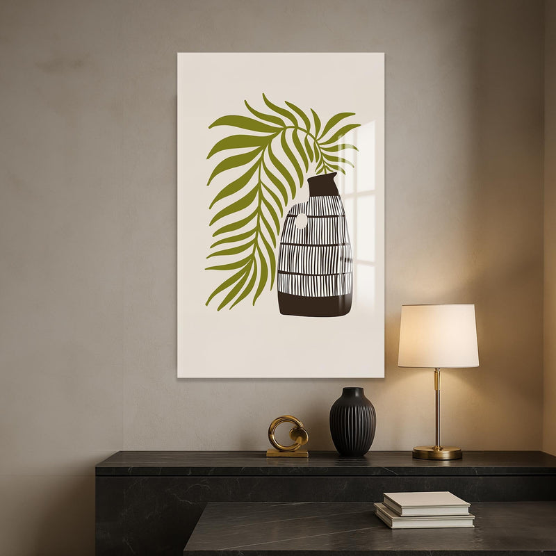 Artronauts Glass Print Palm Vessel– Bohemian Tempered Glass Wall Art