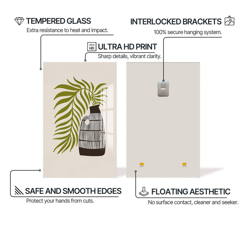 Artronauts Glass Print Palm Vessel– Bohemian Tempered Glass Wall Art