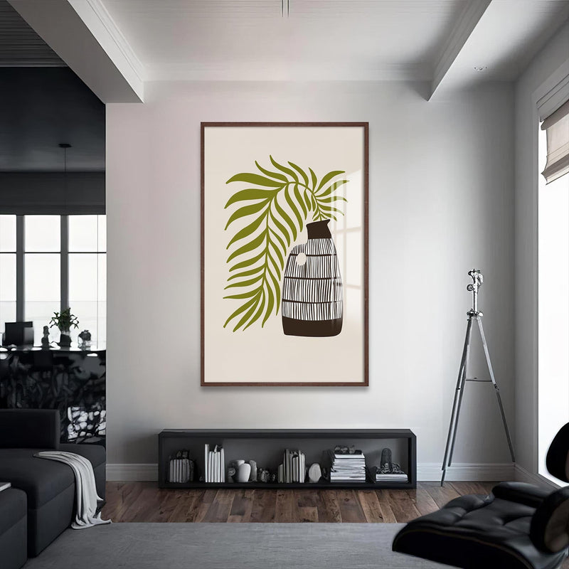 Artronauts Glass Print S | 72x46 cm | 28.3"x18.1" / Walnut Palm Vessel– Bohemian Tempered Glass Wall Art