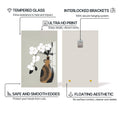 Artronauts Glass Print White Orchid Form– Bohemian Tempered Glass Wall Art