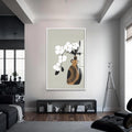 Artronauts Glass Print S | 72x46 cm | 28.3"x18.1" / White White Orchid Form– Bohemian Tempered Glass Wall Art