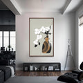 Artronauts Glass Print S | 72x46 cm | 28.3"x18.1" / Walnut White Orchid Form– Bohemian Tempered Glass Wall Art