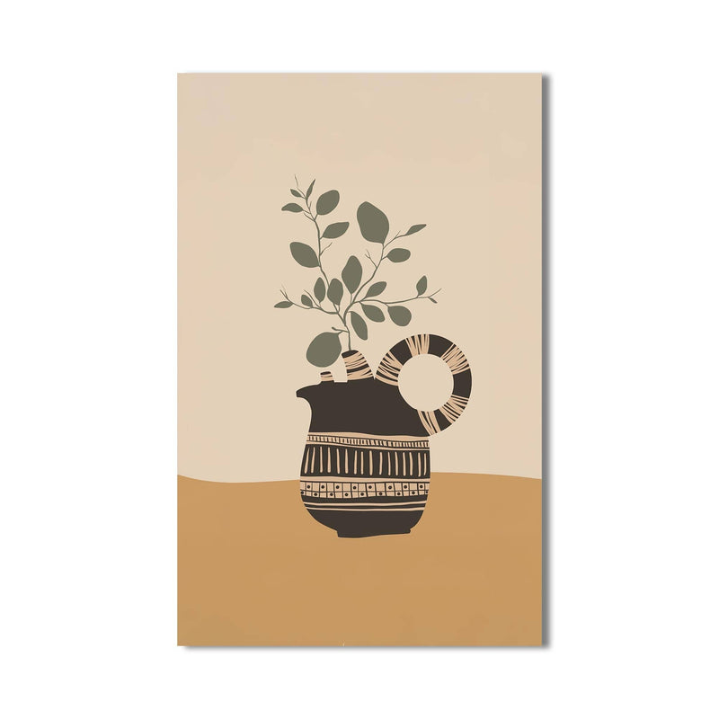 Artronauts Glass Print Earthy Pitcher– Bohemian Tempered Glass Wall Art