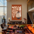 Artronauts Glass Print Terracotta Fern– Bohemian Tempered Glass Wall Art