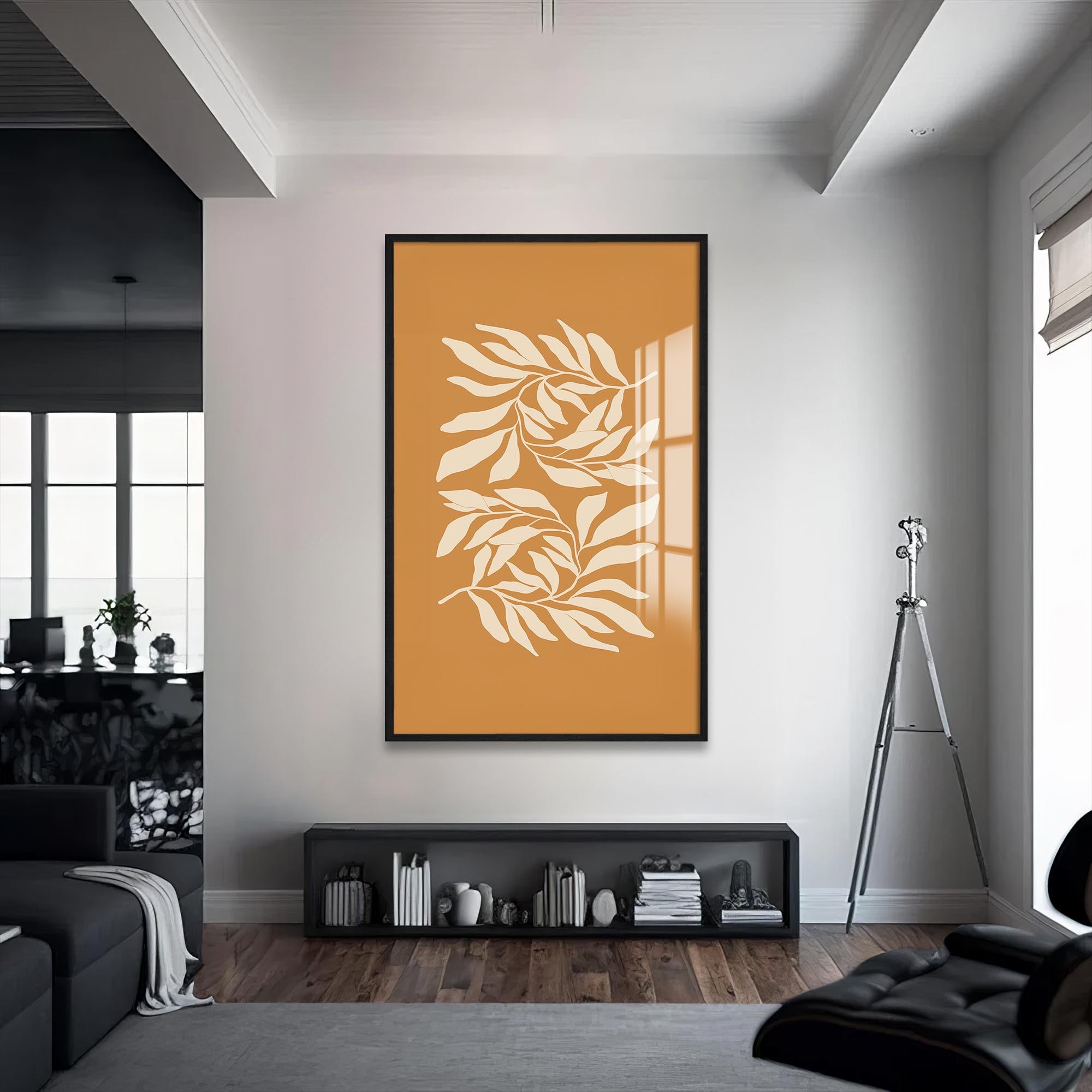 Artronauts Glass Print Golden Leaves– Bohemian Tempered Glass Wall Art