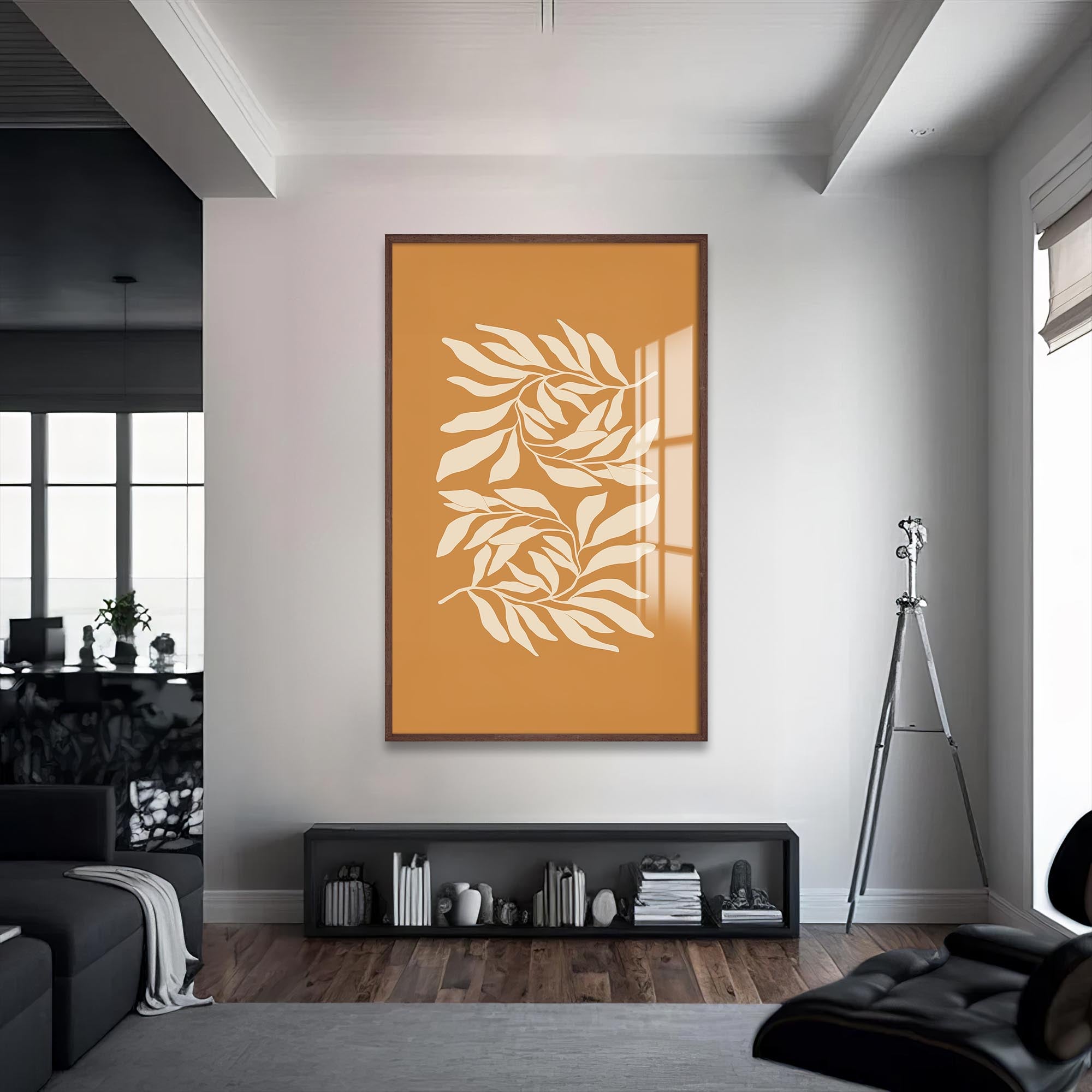 Artronauts Glass Print Golden Leaves– Bohemian Tempered Glass Wall Art
