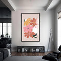Artronauts Glass Print S | 72x46 cm | 28.3"x18.1" / Black Soft Blossom Cluster– Bohemian Tempered Glass Wall Art