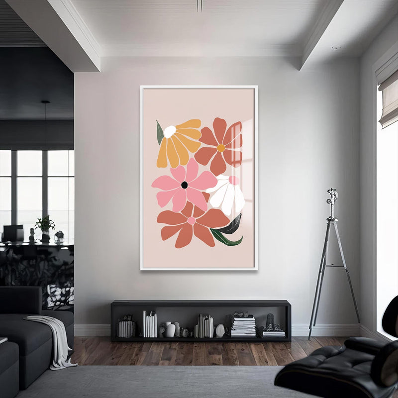 Artronauts Glass Print S | 72x46 cm | 28.3"x18.1" / White Soft Blossom Cluster– Bohemian Tempered Glass Wall Art