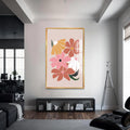 Artronauts Glass Print S | 72x46 cm | 28.3"x18.1" / Gold Soft Blossom Cluster– Bohemian Tempered Glass Wall Art