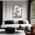 Artronauts Glass Print Sage Leaf Silhouette– Bohemian Tempered Glass Wall Art