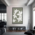 Artronauts Glass Print S | 72x46 cm | 28.3"x18.1" / Black Sage Leaf Silhouette– Bohemian Tempered Glass Wall Art