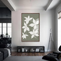 Artronauts Glass Print S | 72x46 cm | 28.3"x18.1" / Walnut Sage Leaf Silhouette– Bohemian Tempered Glass Wall Art