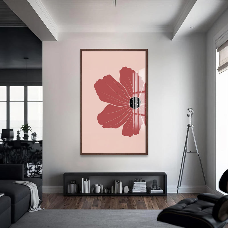 Artronauts Glass Print S | 72x46 cm | 28.3"x18.1" / Walnut Rose Petal Focus– Bohemian Tempered Glass Wall Art