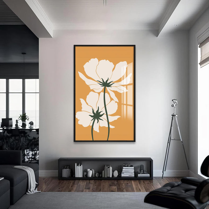 Artronauts Glass Print S | 72x46 cm | 28.3"x18.1" / Black Golden Meadow Pair– Bohemian Tempered Glass Wall Art