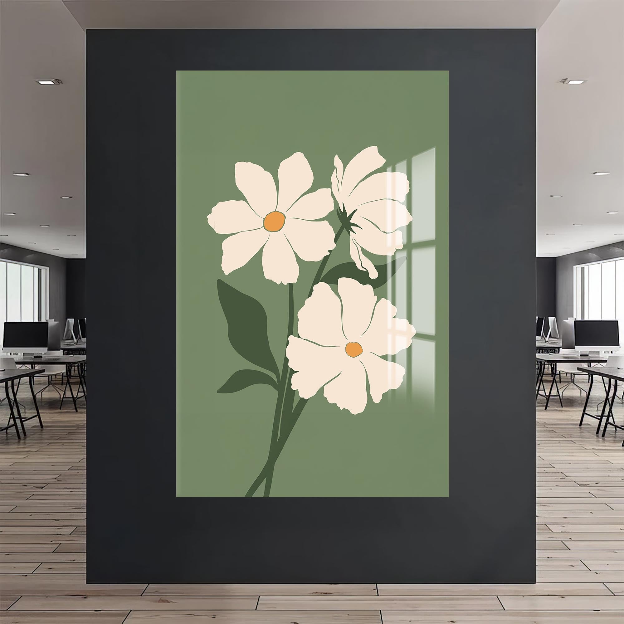 Wild Sage Flowers– Bohemian Tempered Glass Wall Art
