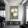 Artronauts Glass Print S | 72x46 cm | 28.3"x18.1" / Walnut Wild Sage Flowers– Bohemian Tempered Glass Wall Art