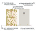 Artronauts Glass Print Daisy Pattern Flow– Bohemian Tempered Glass Wall Art