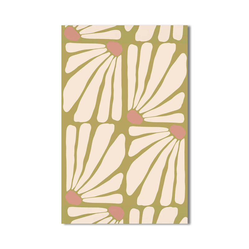 Artronauts Glass Print Daisy Pattern Flow– Bohemian Tempered Glass Wall Art