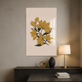 Artronauts Glass Print Amber Floral Lines– Bohemian Tempered Glass Wall Art