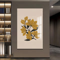Artronauts Glass Print Amber Floral Lines– Bohemian Tempered Glass Wall Art