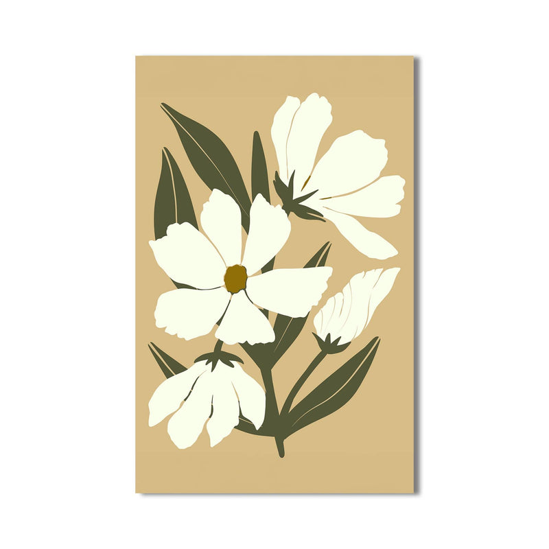 Artronauts Glass Print Soft Ivory Blooms– Bohemian Tempered Glass Wall Art
