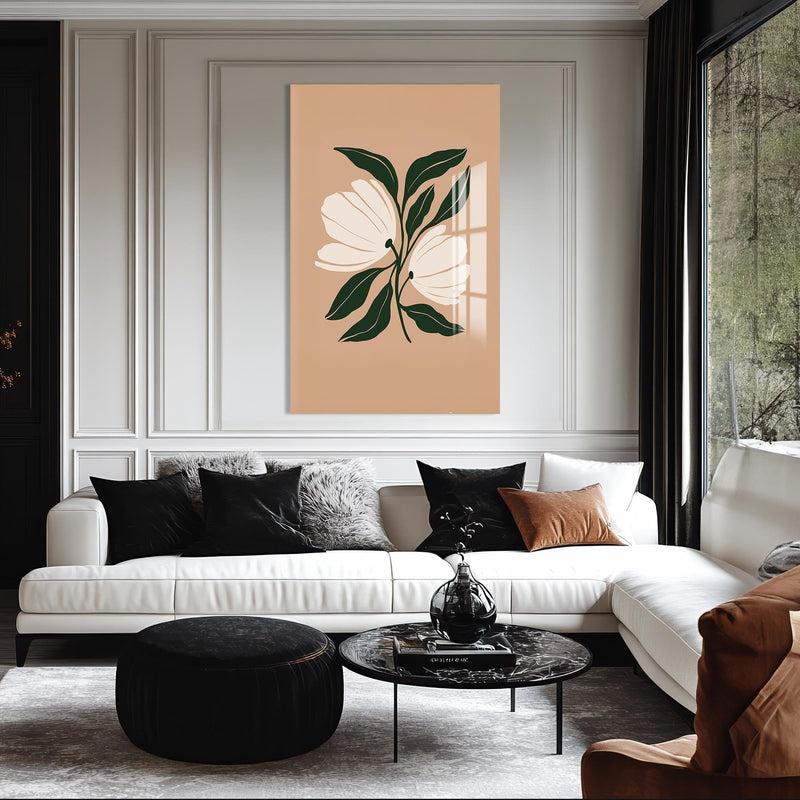 Artronauts Glass Print Twin Petal Balance– Bohemian Tempered Glass Wall Art