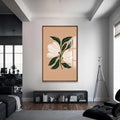 Artronauts Glass Print S | 72x46 cm | 28.3"x18.1" / Walnut Twin Petal Balance– Bohemian Tempered Glass Wall Art