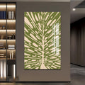 Artronauts Glass Print Olive Leaf Rhythm– Bohemian Tempered Glass Wall Art
