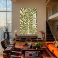 Artronauts Glass Print Olive Leaf Rhythm– Bohemian Tempered Glass Wall Art