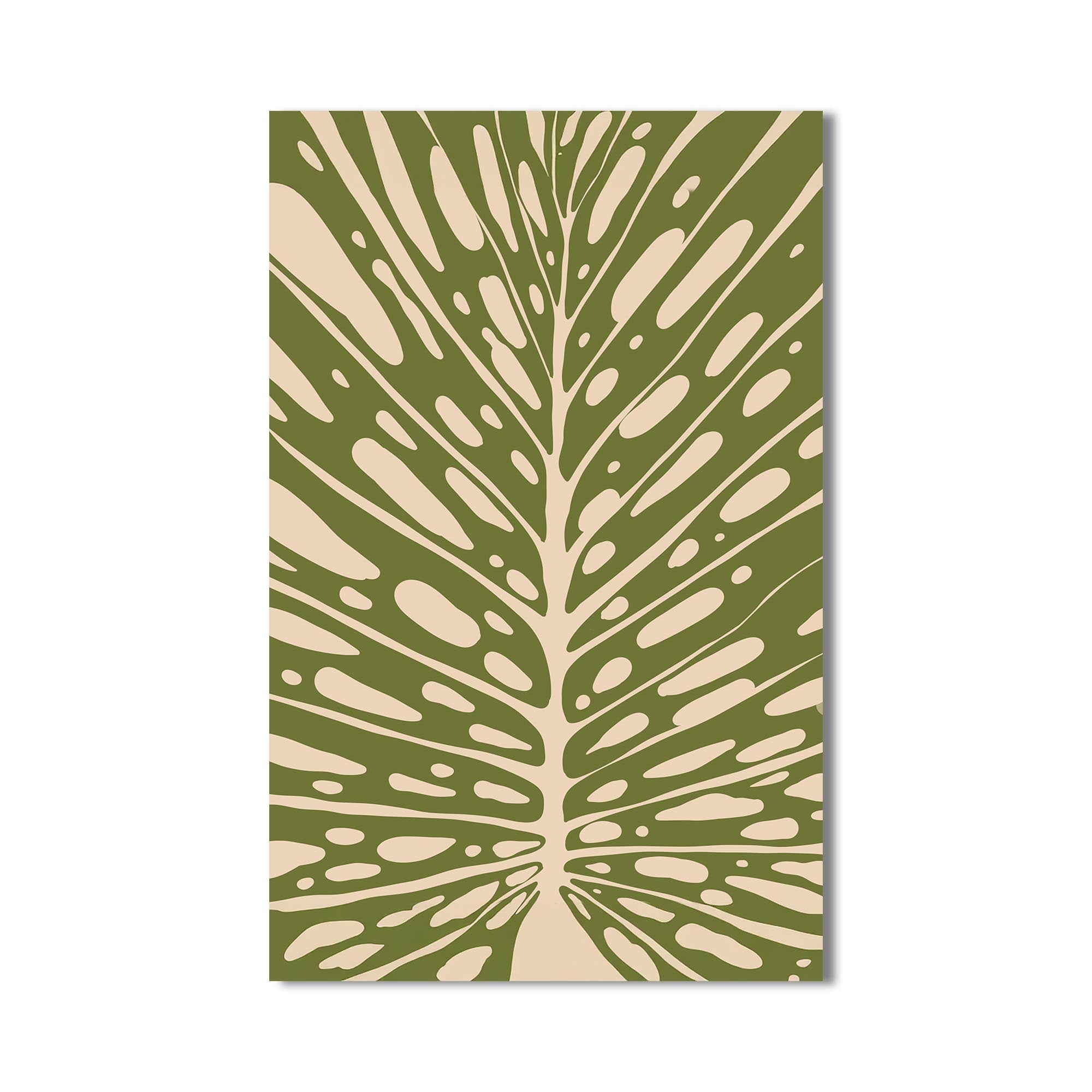 Artronauts Glass Print Olive Leaf Rhythm– Bohemian Tempered Glass Wall Art