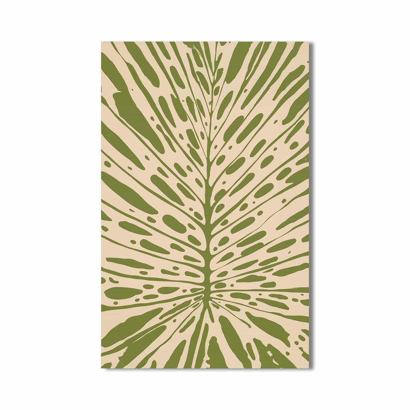 Artronauts Glass Print Olive Palm Veins– Bohemian Tempered Glass Wall Art