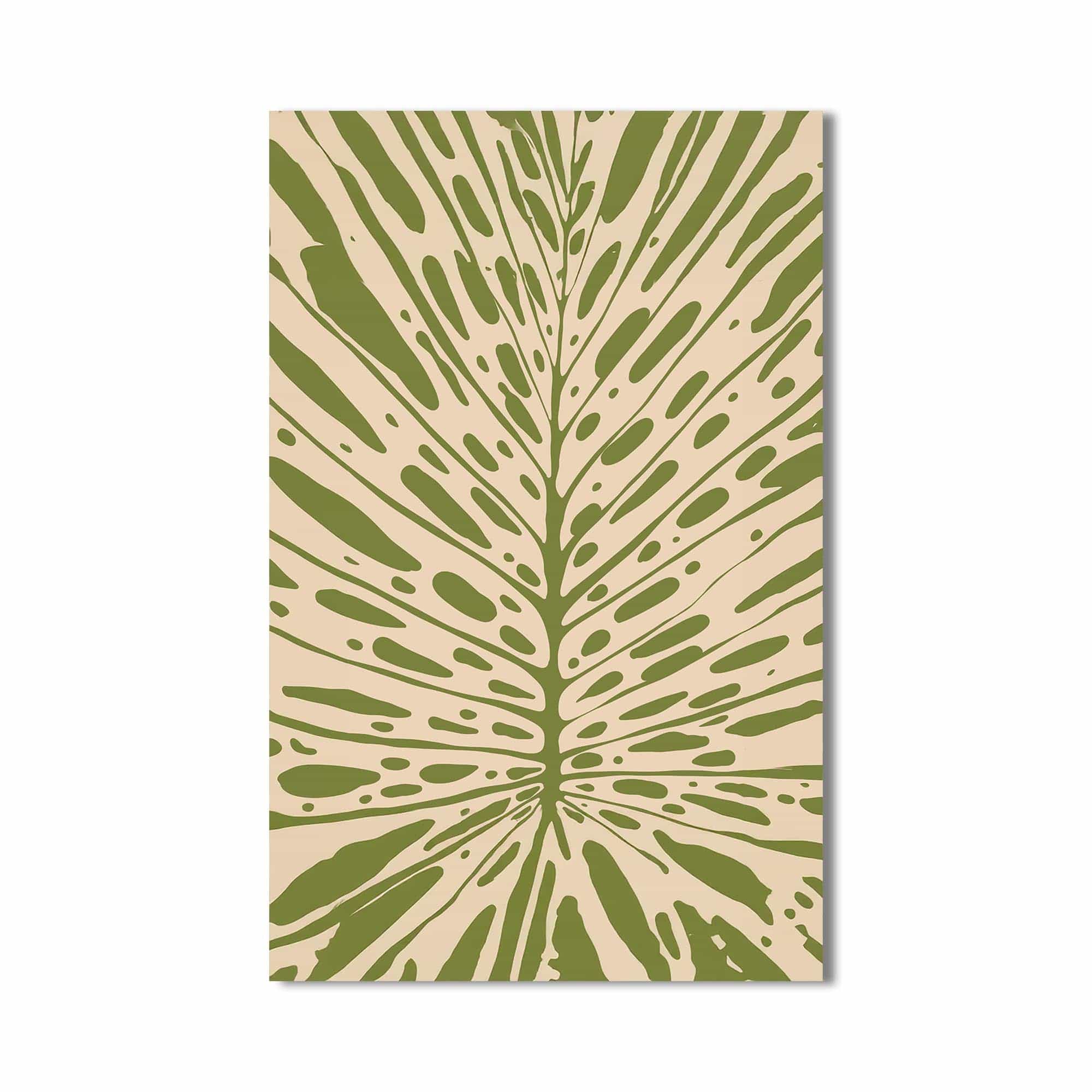 Artronauts Glass Print Olive Palm Veins– Bohemian Tempered Glass Wall Art